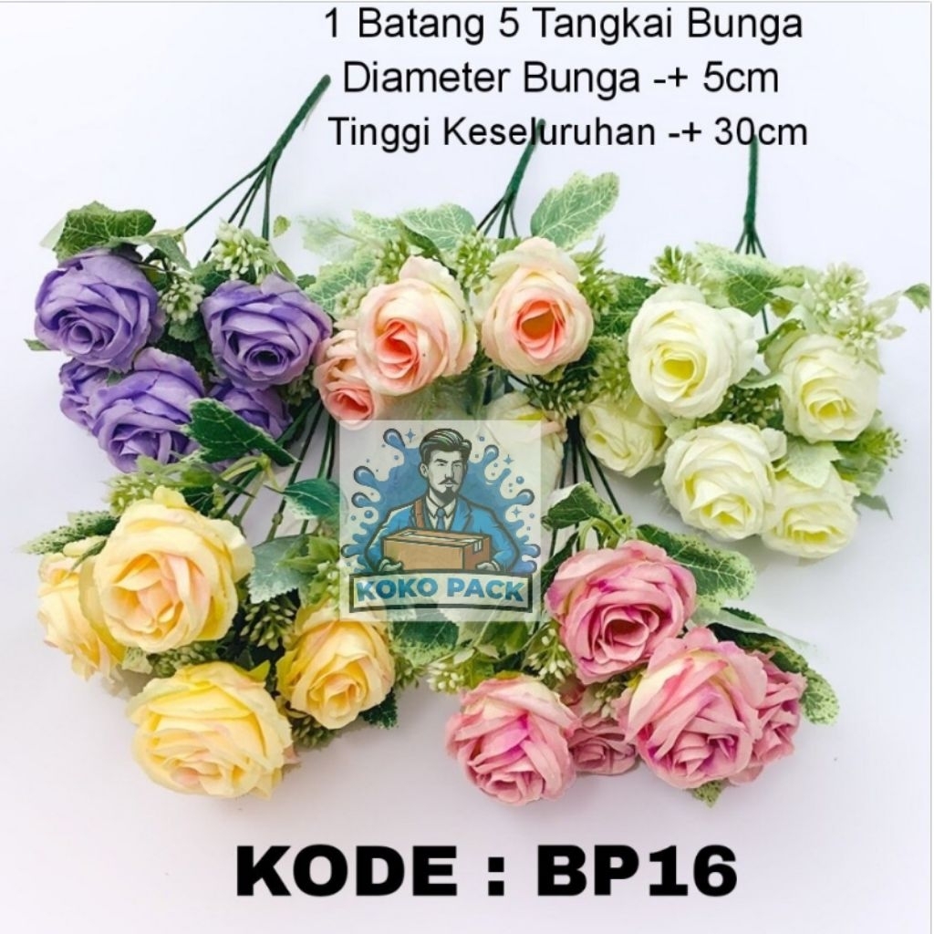 BUNGA PLASTIK BUNGA BUKET MAWAR/ BUNGA KUNCUP MAWAR BAHAN KAIN