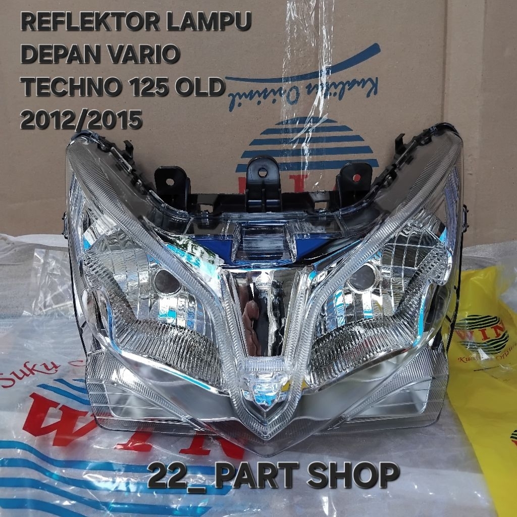 WIN - Reflektor Lampu Depan VARIO TECHNO 125 / Lampu depan Komplit Vario 125 Old | KZR