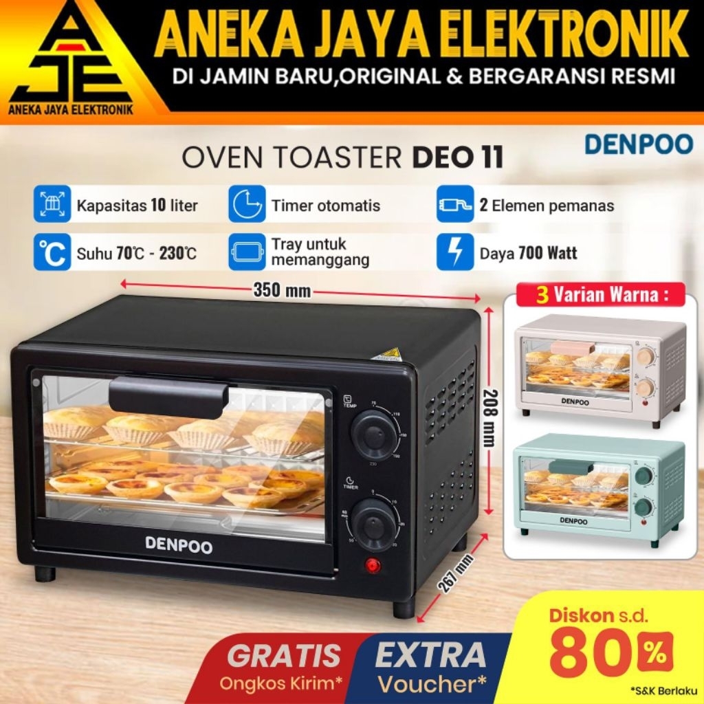 Denpoo Oven Toaster DEO 11 - Low Watt