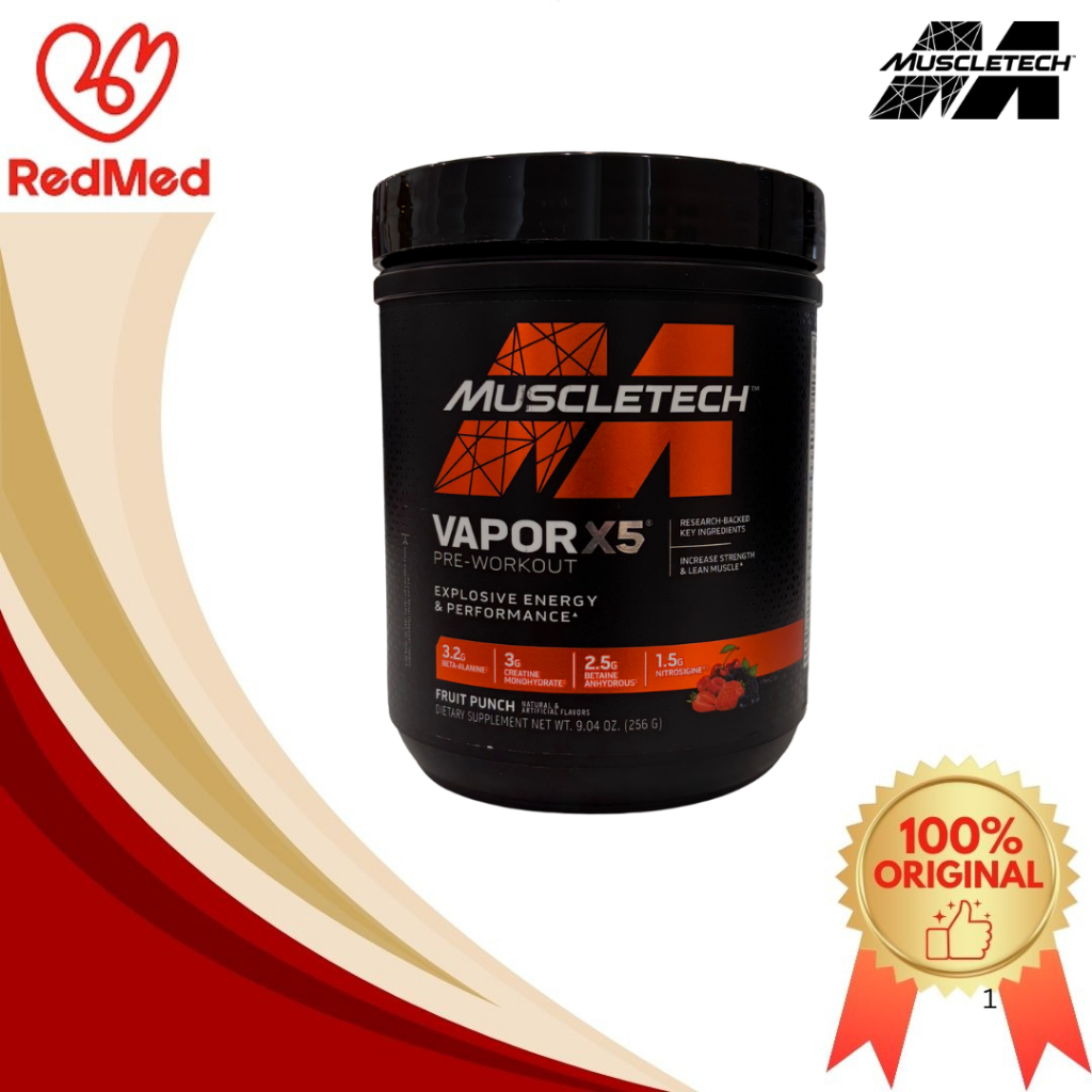 MUSCLETECH VAPOR X5 NEXT GEN PRE-WORKOUT FRUIT PUNCH 256G