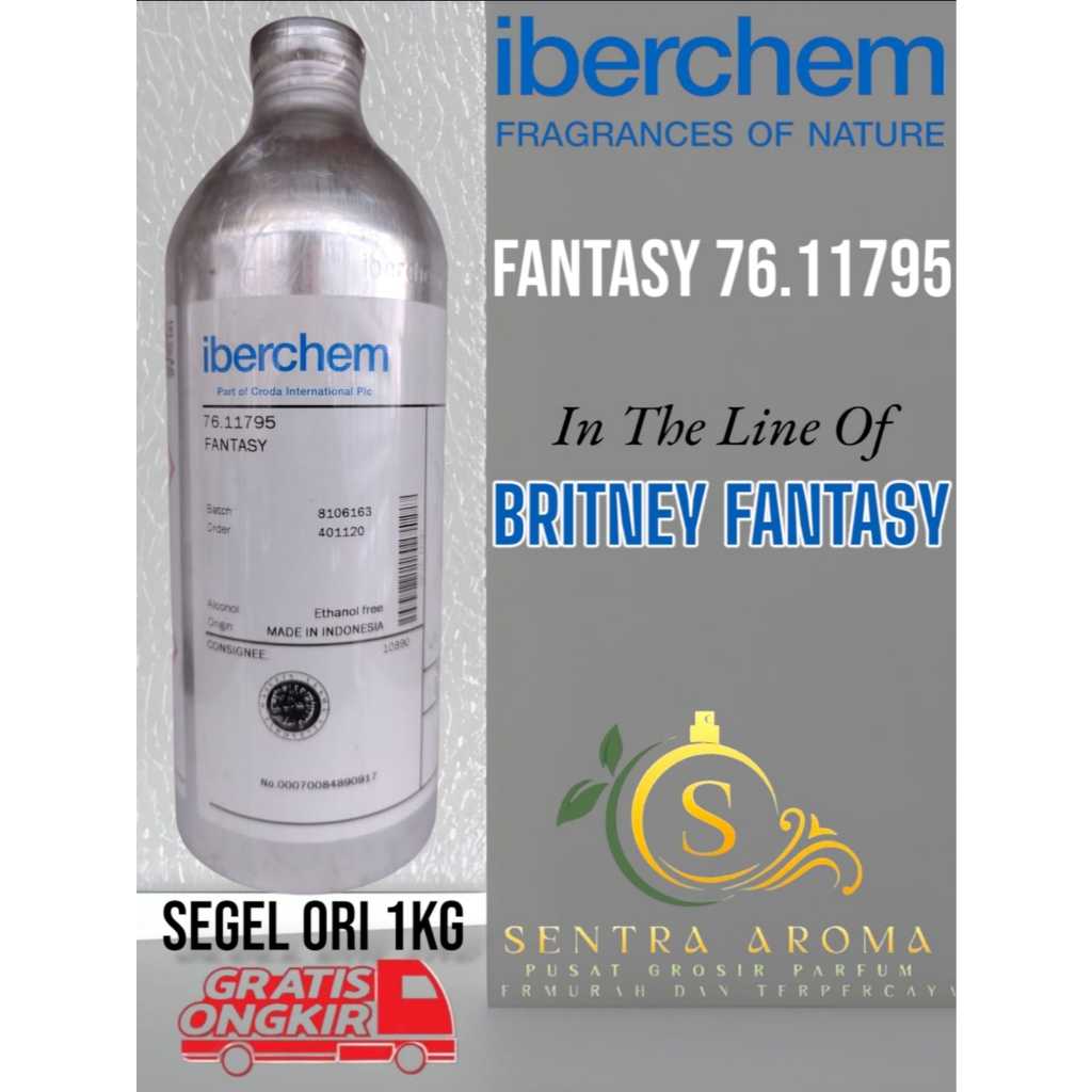 FANTASY ~Brtney Fantasy~ BY IBERCHEM BIBIT PARFUM MURNI KEMASAN SEGEL KALENG 1 KG (ORIGINAL)