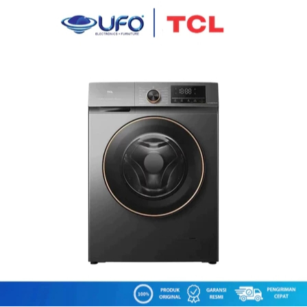 TCL Mesin Cuci Front Loading Inverter 8 Kg TWF85-P11DG | TWF85P11DG | Bukaan Depan | P11