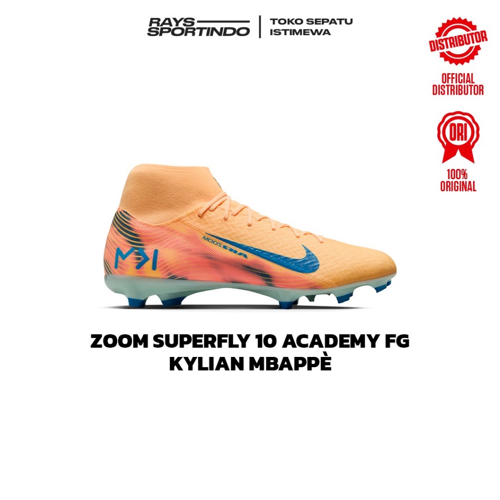 SEPATU BOLA NIKE ZOOM SUPERFLY 10 ACADEMY FG SE KYLIAN MBAPPE MELON TINT
