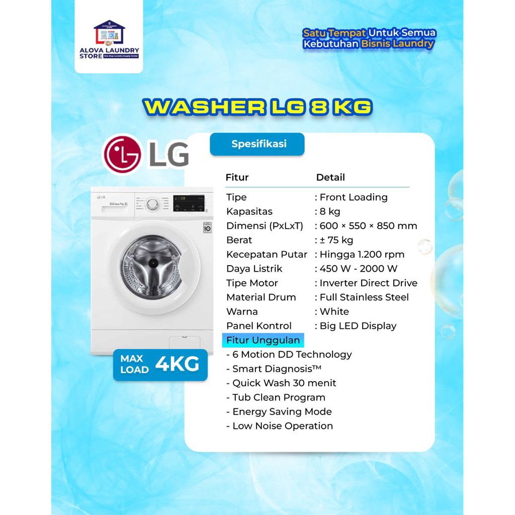 Mesin cuci LG 8 kg