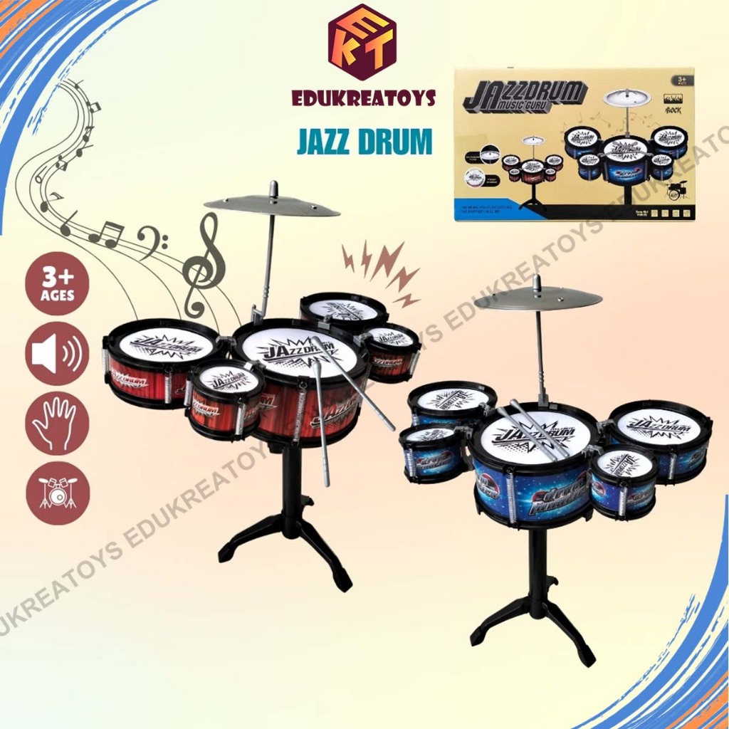 Mainan alat musik anak Jazz Drum jass dram edukasi anak