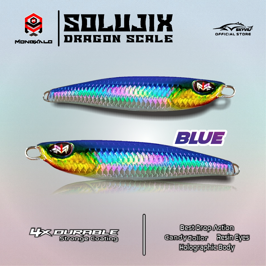 Mongkalo Solujix Sisik-Kecil noGID noMotif Candy 40 Biru