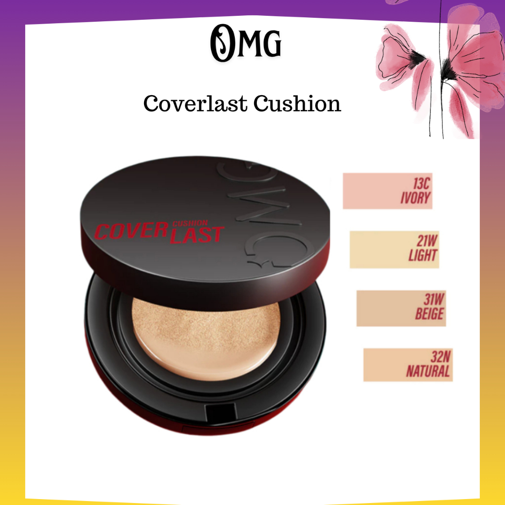 OMG Oh My Glam Coverlast Cushion SPF 30 PA+++ 15g/Alas Bedak