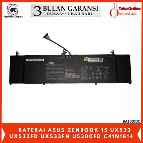 Baterai Asus ZenBook 15 UX553, ZenBook 15 UX533FD, ZenBook 15 UX533FN, ZenBook 15 BX533FD, ZenBook 1