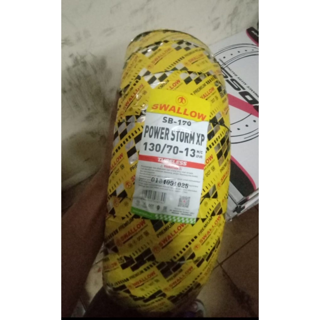 ban luar swallow tubeless 130/70-13 power storm sb170