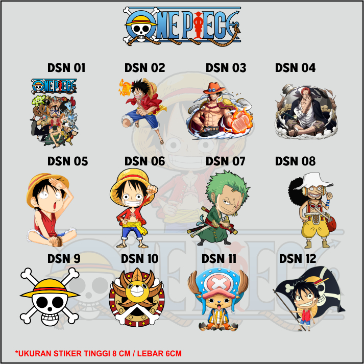 ONE PIECE STIKER SABLON SETRIKA DTF - BOOCHILD