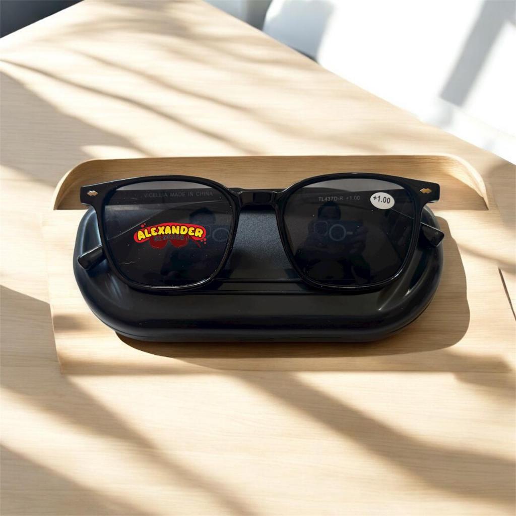 Kacamata Baca 3 in 1 Baca Jalan Dan Anti Silau Kaca mata Baca Double Fokus Lensa Warna Hitam Kacamat