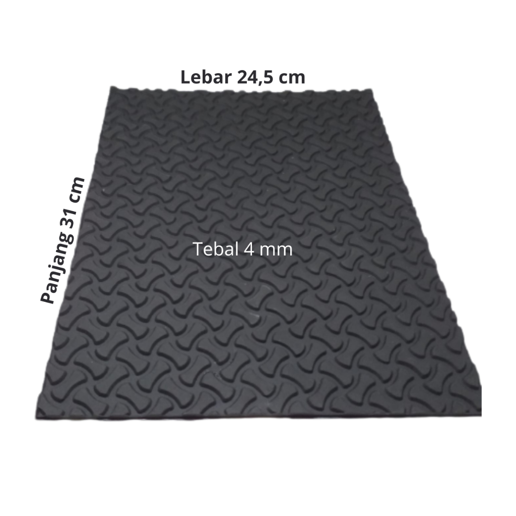 Outsole sol lembaran karet mentah sandal sepatu motif hitam 4 mm