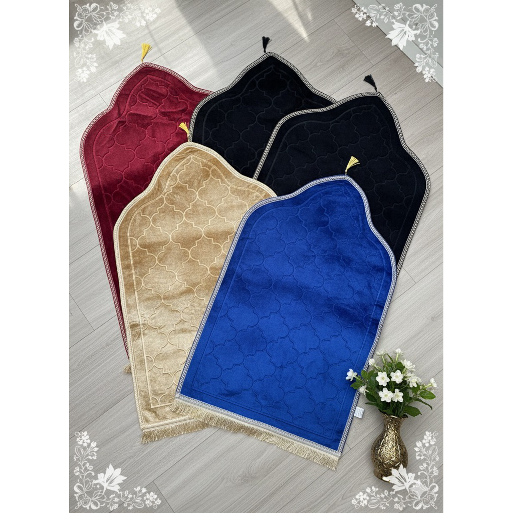Sajadah Kubah Polos Ukuran Besar 70x110cm Anti Slip | Sajadah Turki Kubah Polos Jumbo
