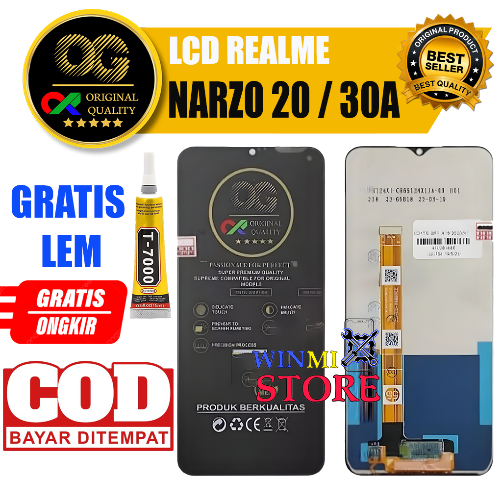 LCD REALME NARZO 20 / LCD NARZO 30A OG SUPER