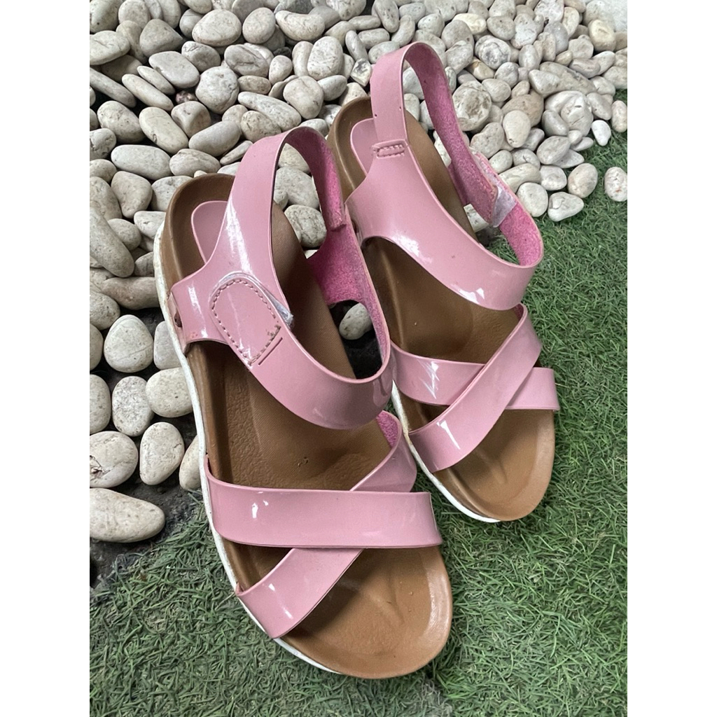 sandal wanita pink coklat DESANTOS