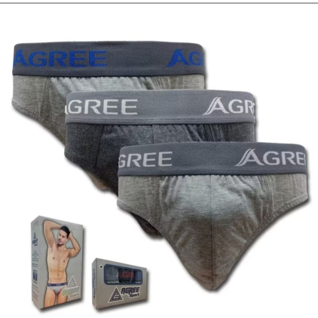 (3pcs) CELANA DALAM AGREE SPORT 2330