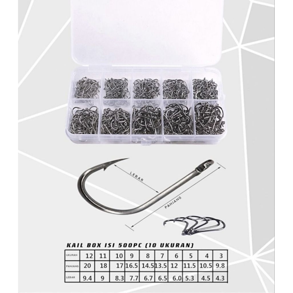 Mata kail kotak isi 500pcs kode 1053(chinu/kode besar)