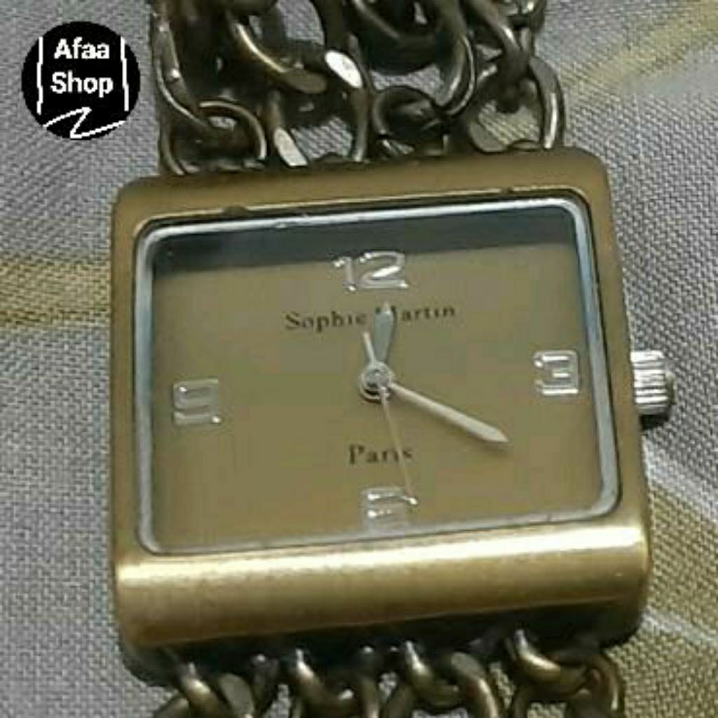 Jam tangan wanita analog emas sophie martin paris gelang rantai