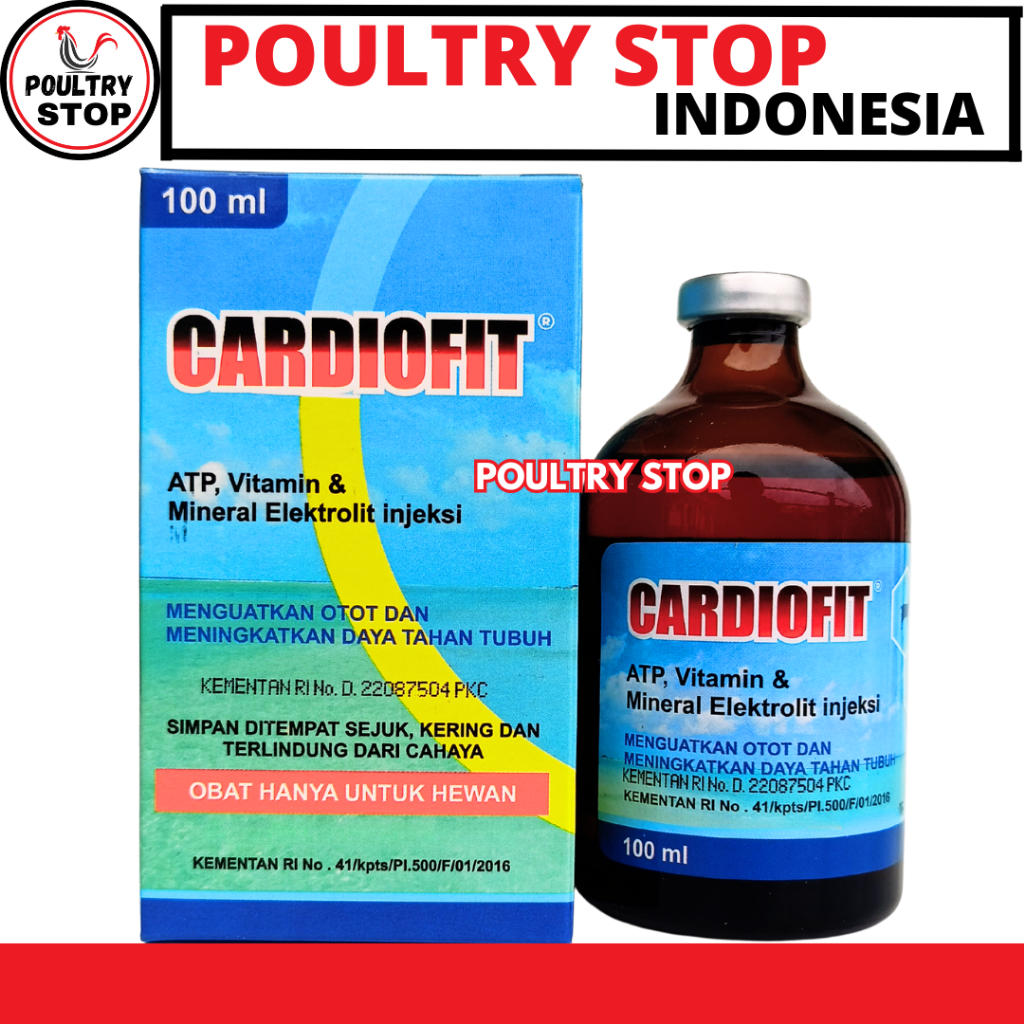 CARDIOFIT 100 ml - Obat Sapi Ambruk Vitamin Mineral Penguat Otot Ternak Sapi Kambing Domba Kerbau