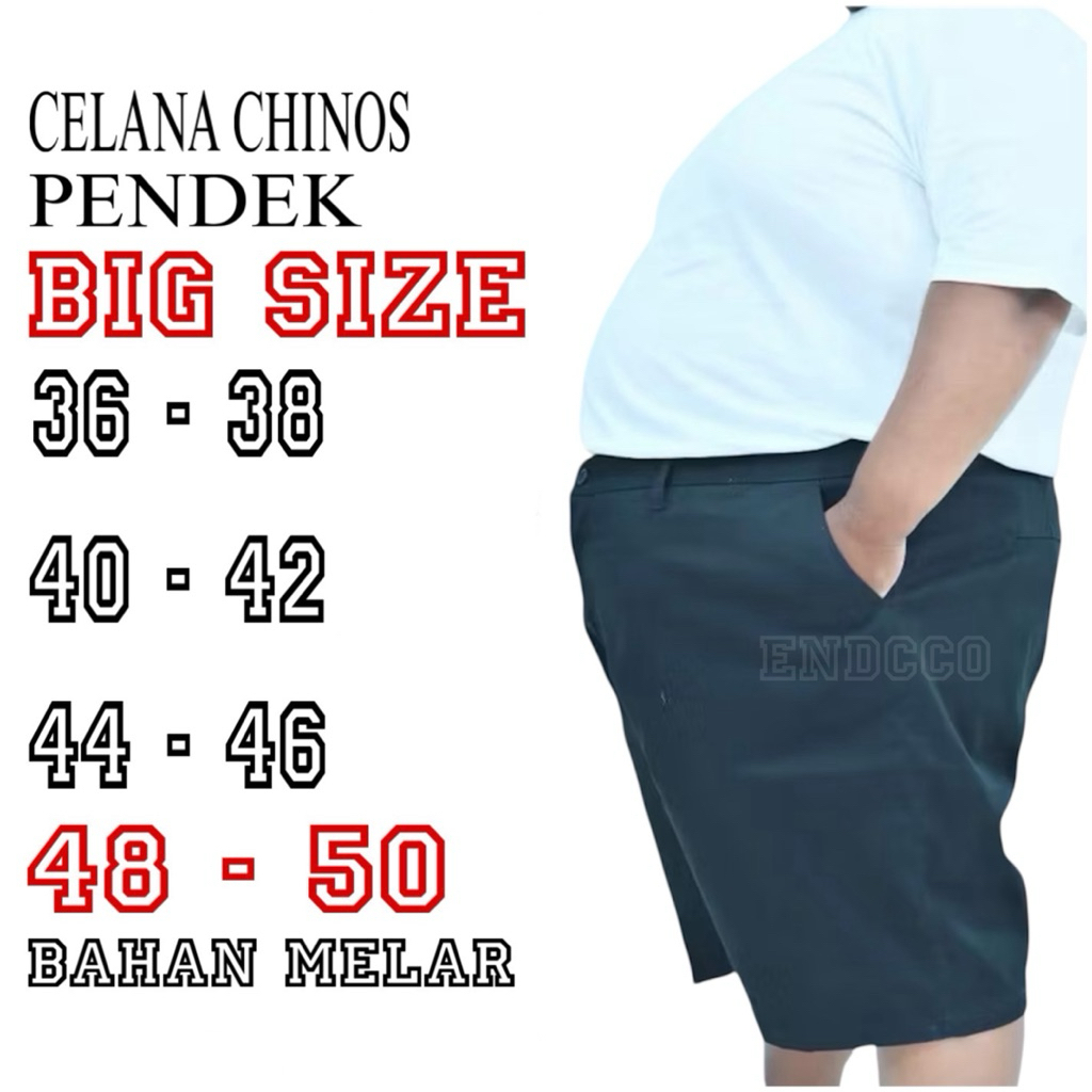 BIG SIZE 36-50 / Celana Chinos Pendek Pria Jumbo Big Size - Celana Pendek Chinos Jumbo - Celana Chin