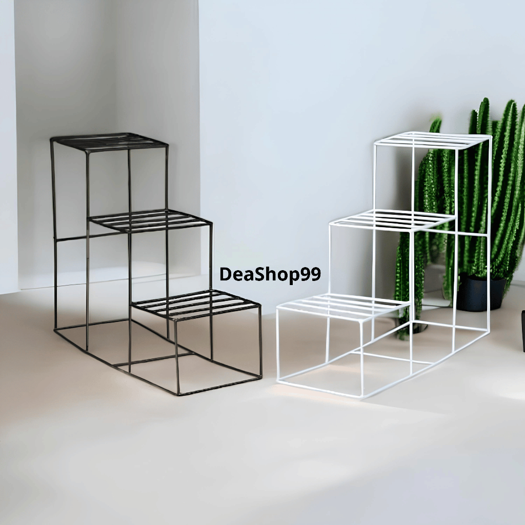 rak pot minimalis/tangga 3 susun 20 x 20 cm