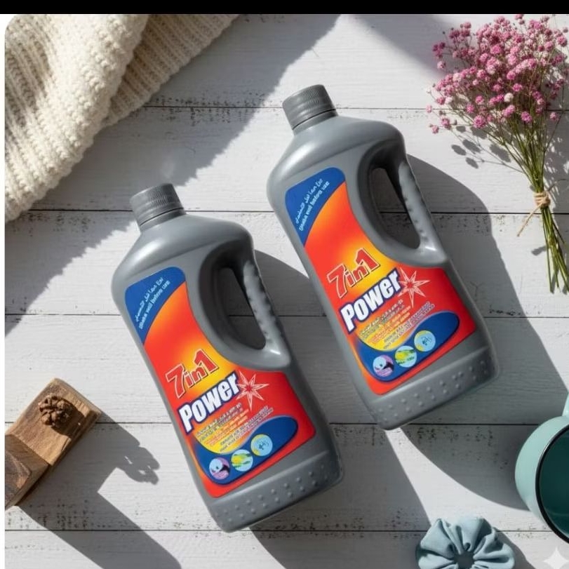 POWER Merah 7 IN 1 PEMBERSIH noda baju kain SERBAGUNA MY WAY 600 ml