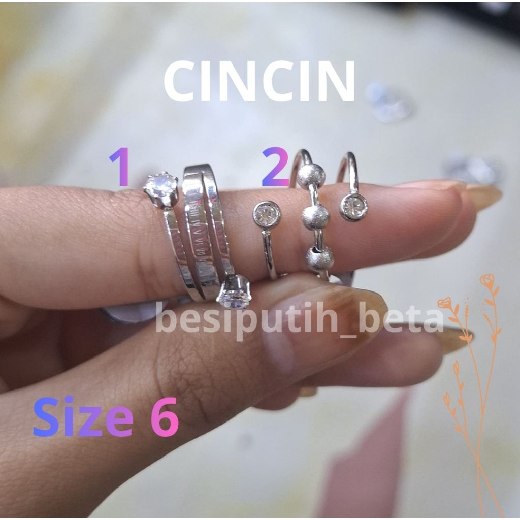 cincin besi putih ambon / besi putih asli