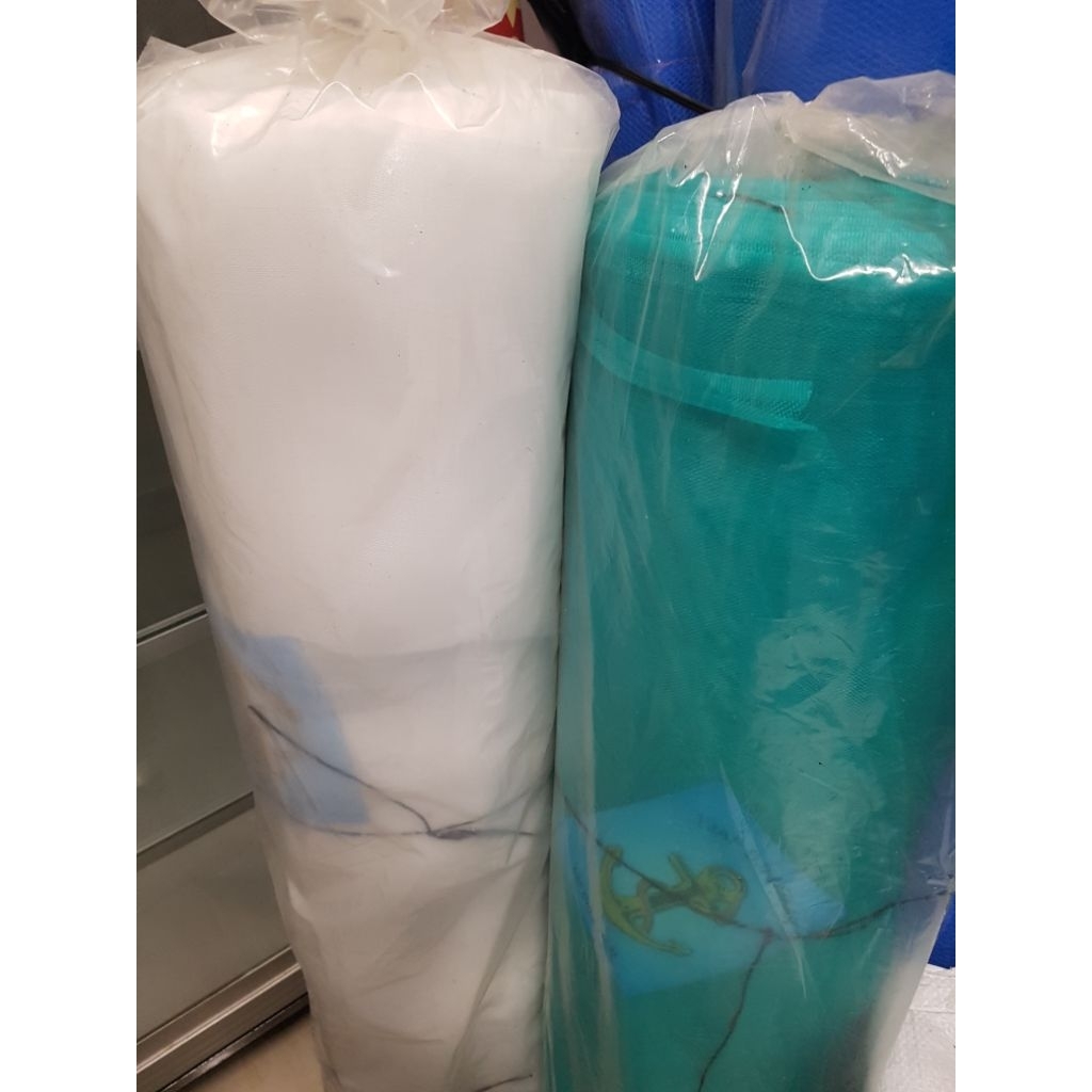 waring kassa hijau dan putih DJangkar lebar 1m 2m dan 3m