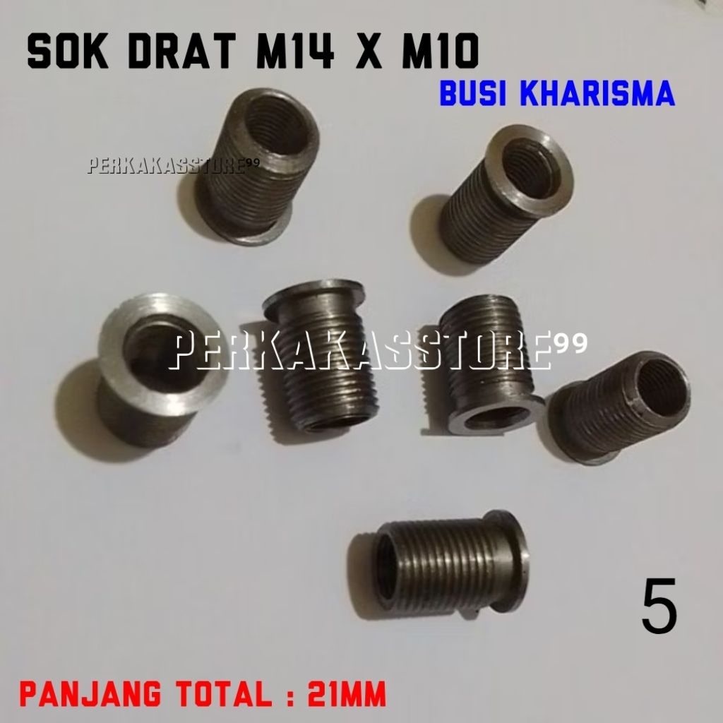 Sok Drat 14mmx10mm Busi Karisma / Sok Drat Busi Beat Vario
