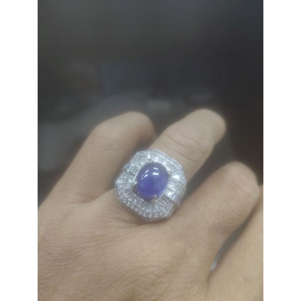sintetik royal blue safir star 6 tajem
