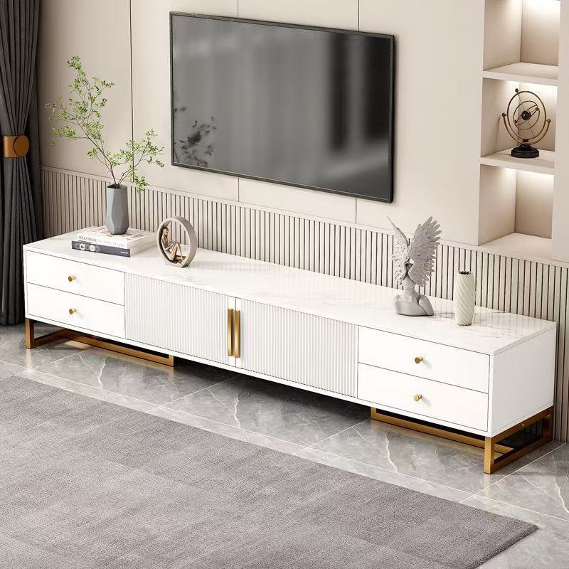 Rak TV Ruang Tamu Murah / Set Rak TV /lemari tv meja/Meja Kopi /Stainless Steel Pendukung/ Rak TV Ka