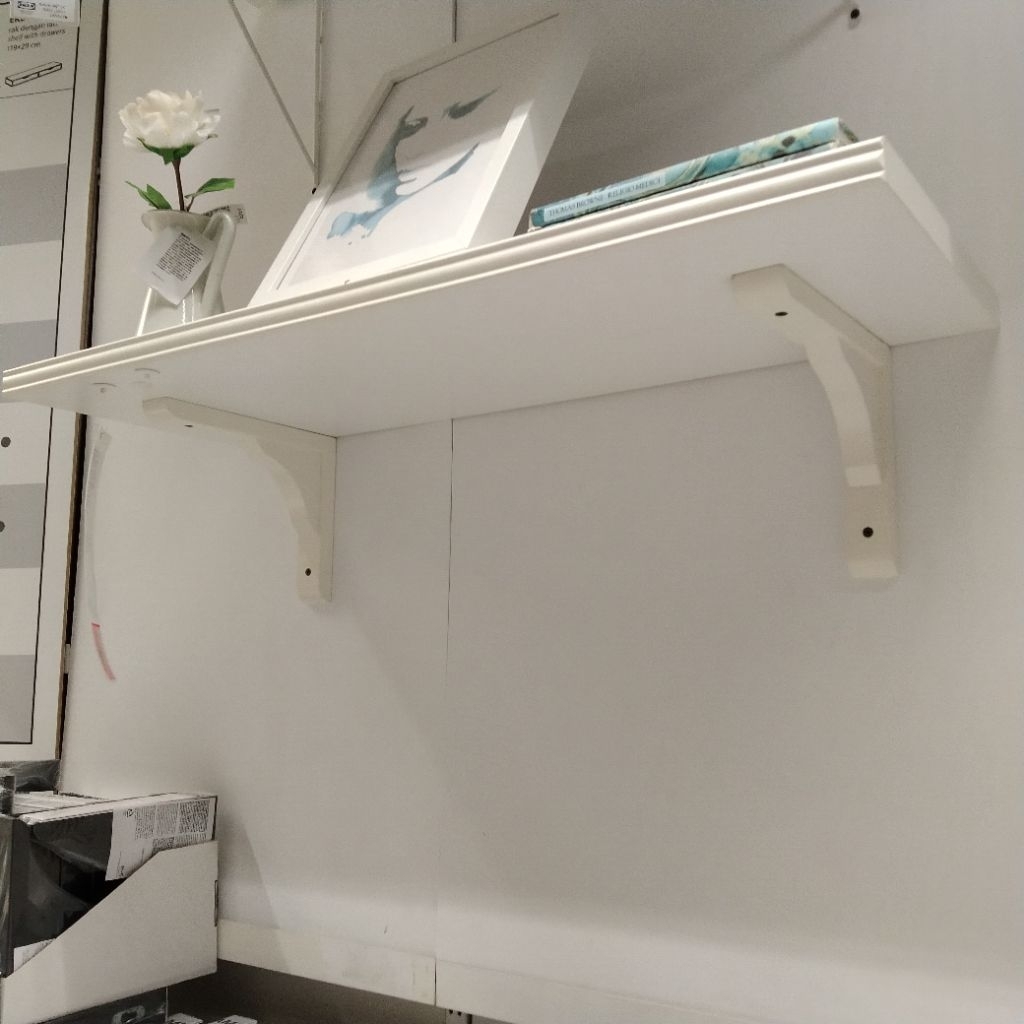 Rak dinding rak kayu 80x20cm papan ambalan kayu ambalan serbaguna rak buku