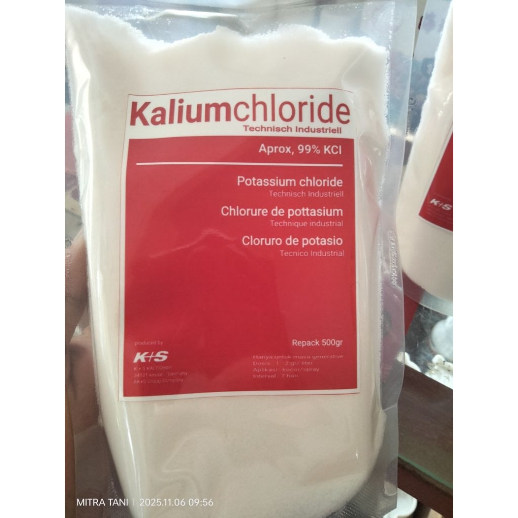 KCL MURNI 99% Kalium chloride repack 500gr kcl jerman