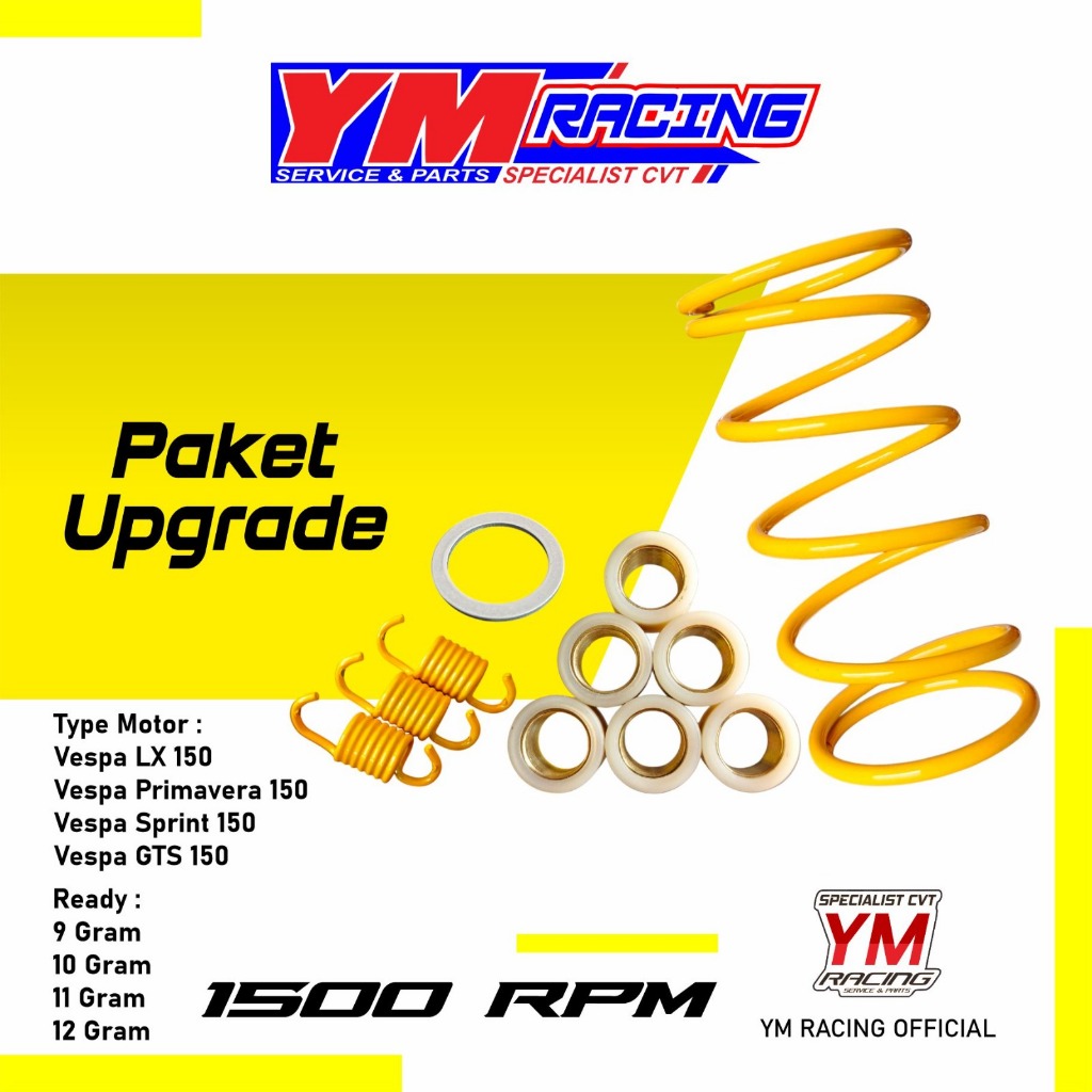 PAKET UPGRADE CVT VESPA MATIC LX 150 / UPGRADE CVT 1500 RPM VESPA MATIC PRIMAVERA 150 [ UPGRADE CVT 