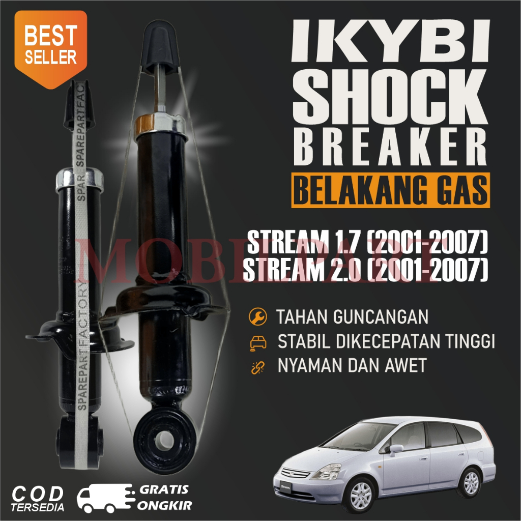 Shockbreaker Belakang Gas IKYBI - Stream 1.7 (1700cc) Stream 2.0 (2000cc)