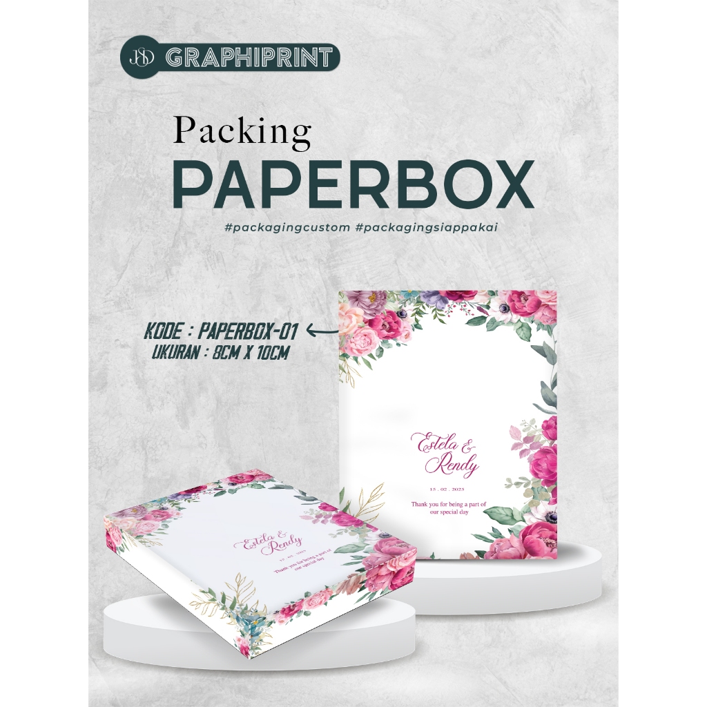 Packaging Souvenir Paper Box Desain Custom | Kemasan Souvenir Dompet Kartu Card Holder