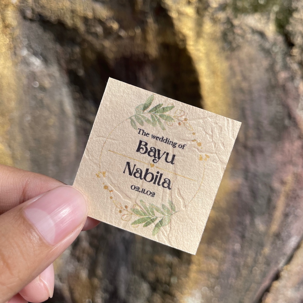 Hang Tag Souvenir - kartu ucapan - hang tag pernikahan - kartu ucapan pernikahan - label pernikahan