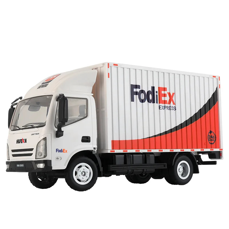 Huina RC Model 1524 1:18 Scale 12ch Remote Control Kurir Express Cargo Truck / Truk Box Dobel CDD Fu