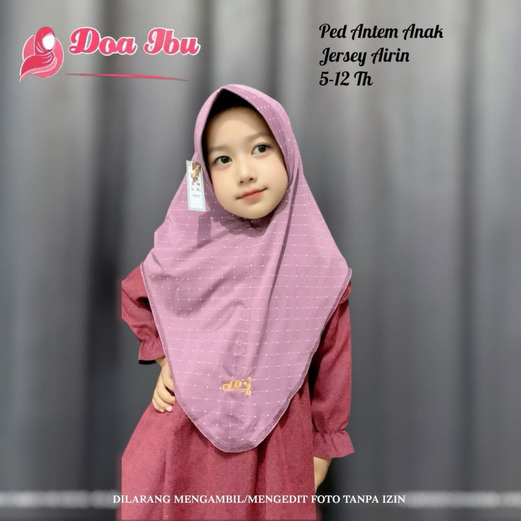 415 HIJAB ANAK PED ANTEM DOI JERSEY AIRIN EST 4-9 TAHUN FREE BROSS ORY DOA IBU BY BU NYAMIN