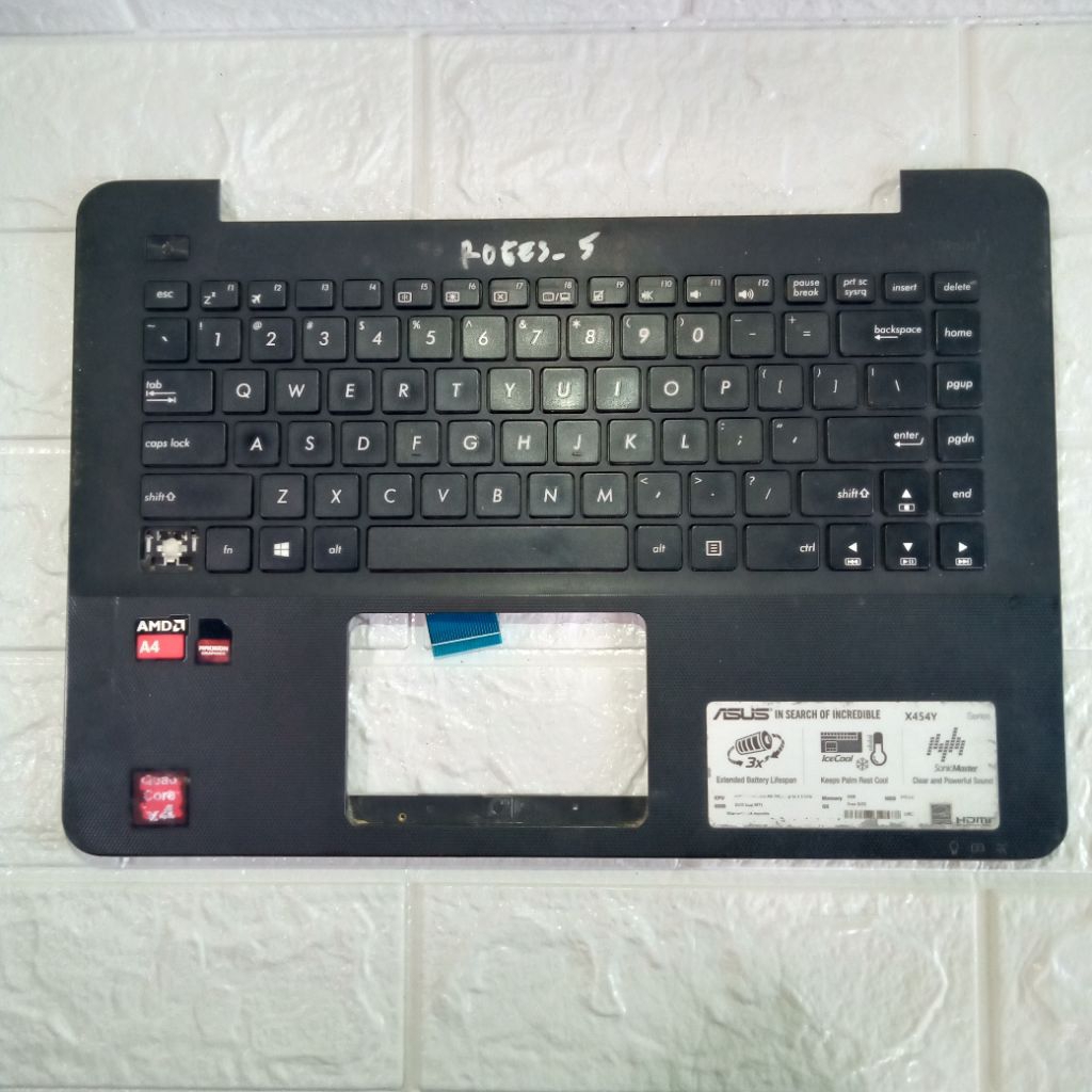 Casing frame keyboard asus x454y series x454 x454ya x455l a455l x455 a455 ori non mulus