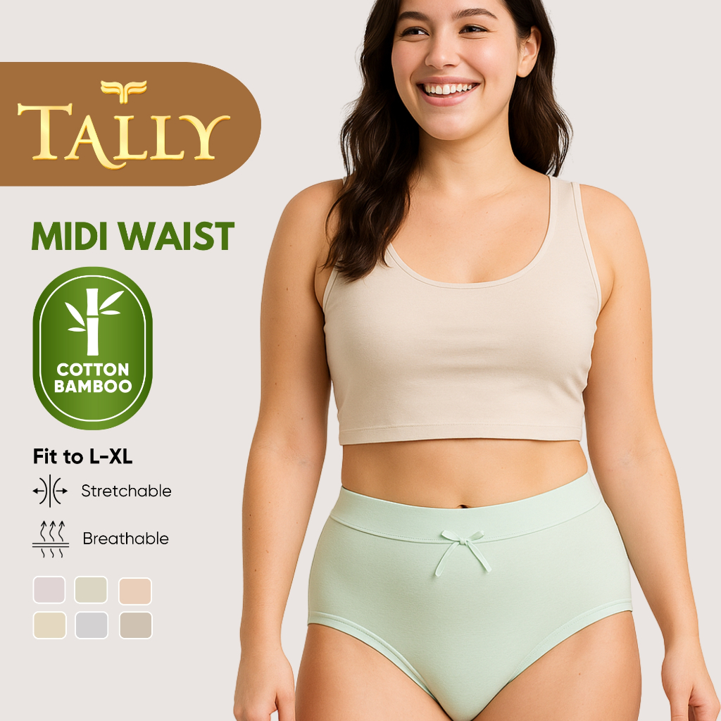 TALLY Celana Dalam Wanita Bahan Katun Bambu Fit to L - XL CD Daily Basic CD-5566 Sarwendah