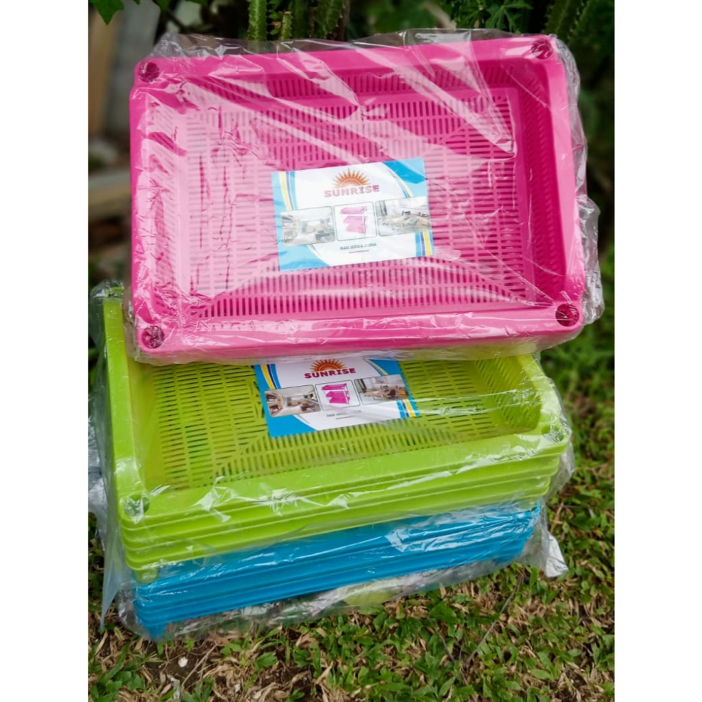 Rak Plastik Sunrise Susun 3 Serbaguna / Rak Dapur / Rak Piring / Rak Warung / Rak Kosmetik / Keranja