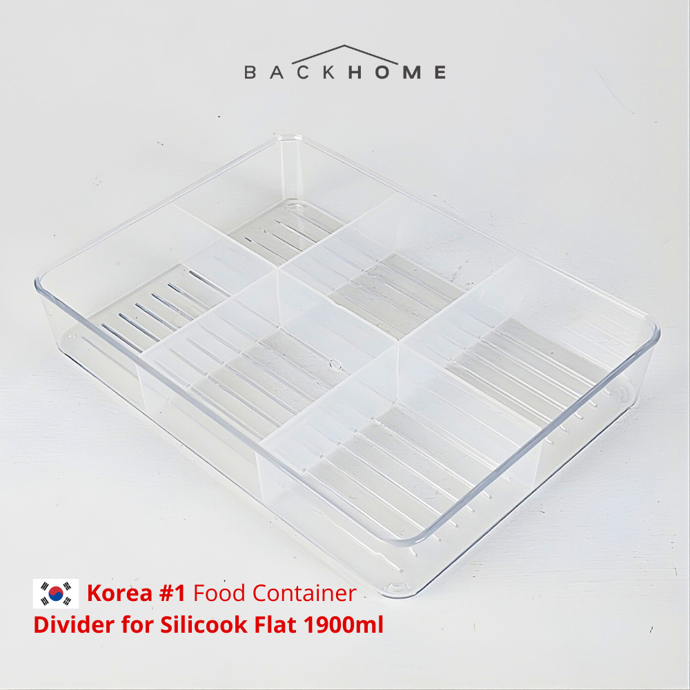 Silicook Korea Divider Food Container Flat 1900ml