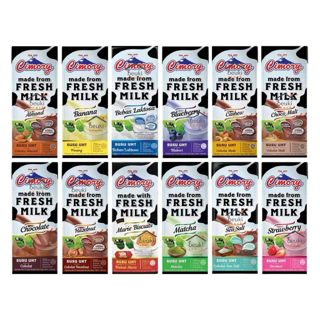 Cimory Fresh milk susu uht strawberry, chocolate, cashew, blueberry, matcha, chocolate tiramisu, haz