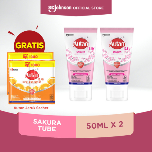 Buy 2 Get 2 Sakura Tube 50ml FREE Autan Jeruk Sachet