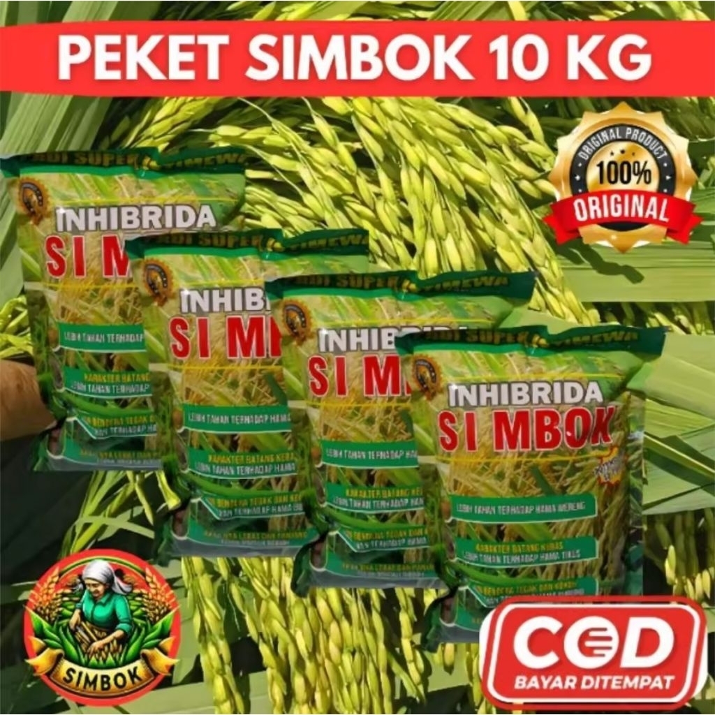 BENIH PADI IN HIBRIDA SIMBOK SUPER ORIGINAL BERKUALITAS UNGGUL 10KG