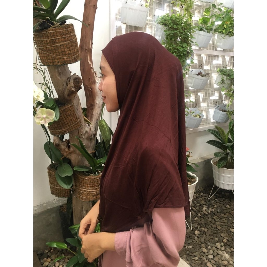 Hijab Langsung Pakai Tanpa Pet | Jilbab Instan Bahan Kaos Premium Adem & Ringa Hijab Simple Sehari-h