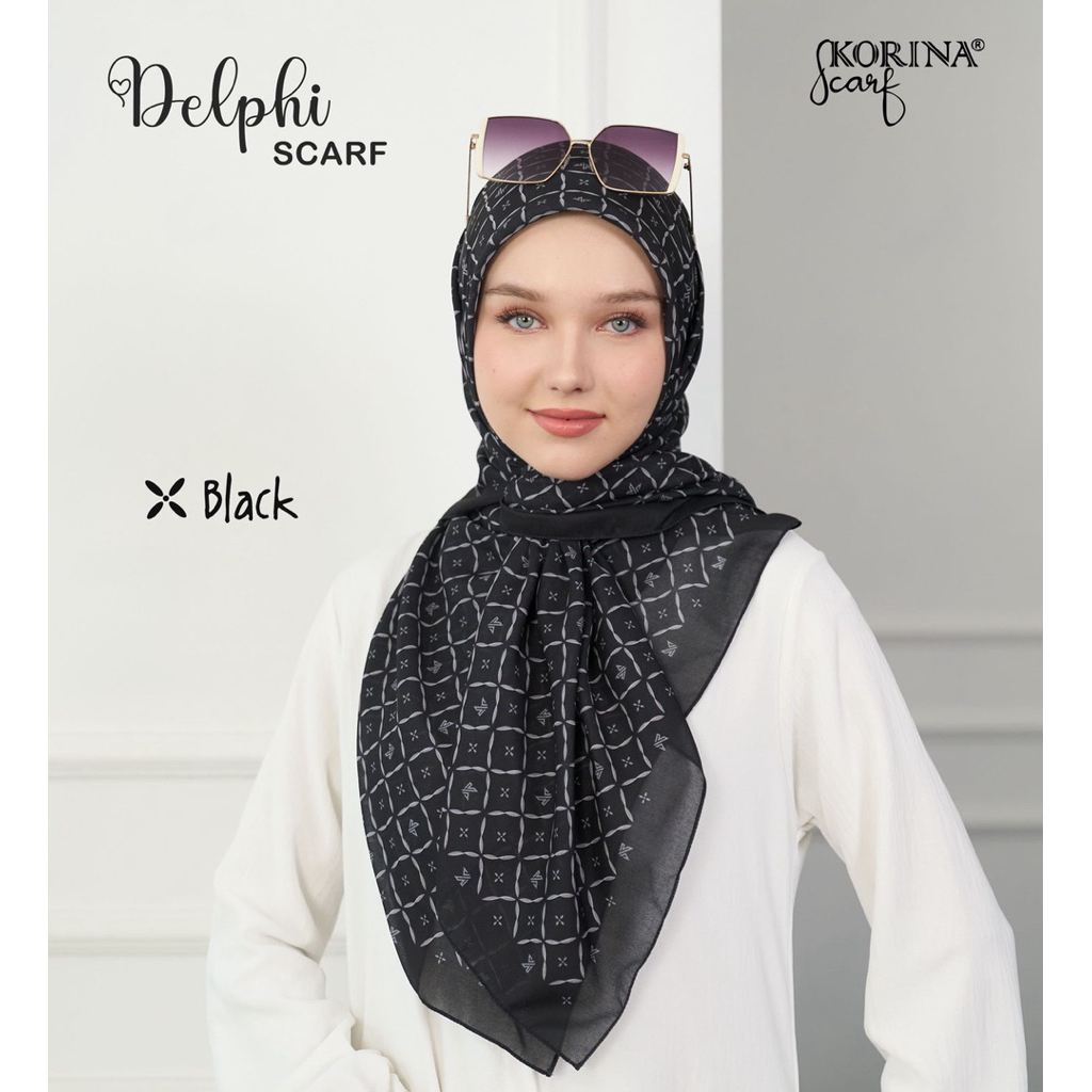 Korina Delphi pattern/ scarf korina /jilbab printing/ Moko Pattern