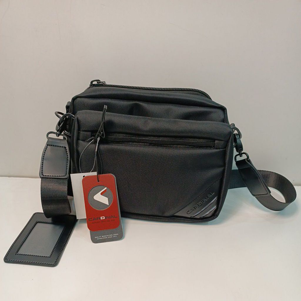 TAS SELEMPANG/SHOULDER BAG CARDINAL, WARNA HITAM ORIGINAL, BAHAN 100% NILON//5846399