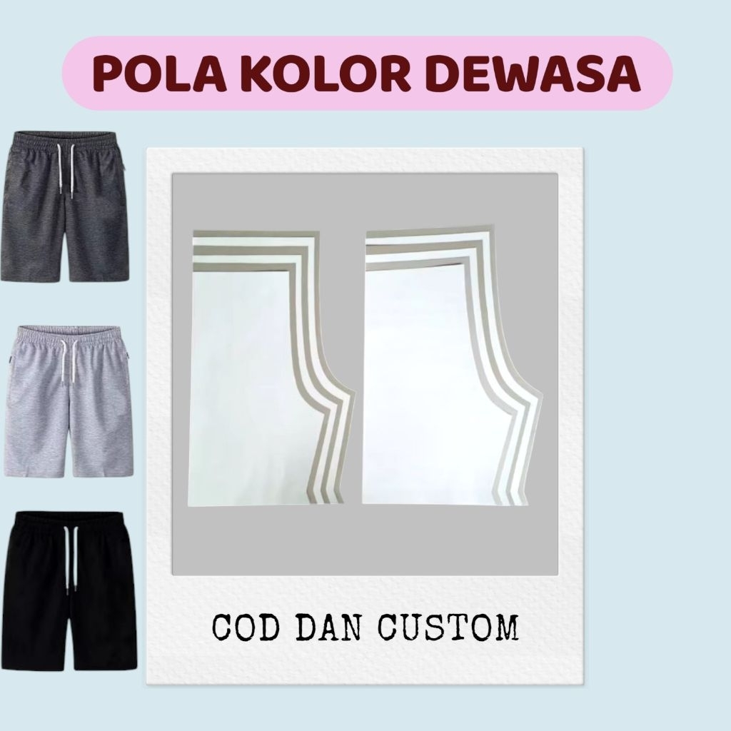 POLA CELANA KOLOR PRIA DEWASA (BERISI 6 SIZE)